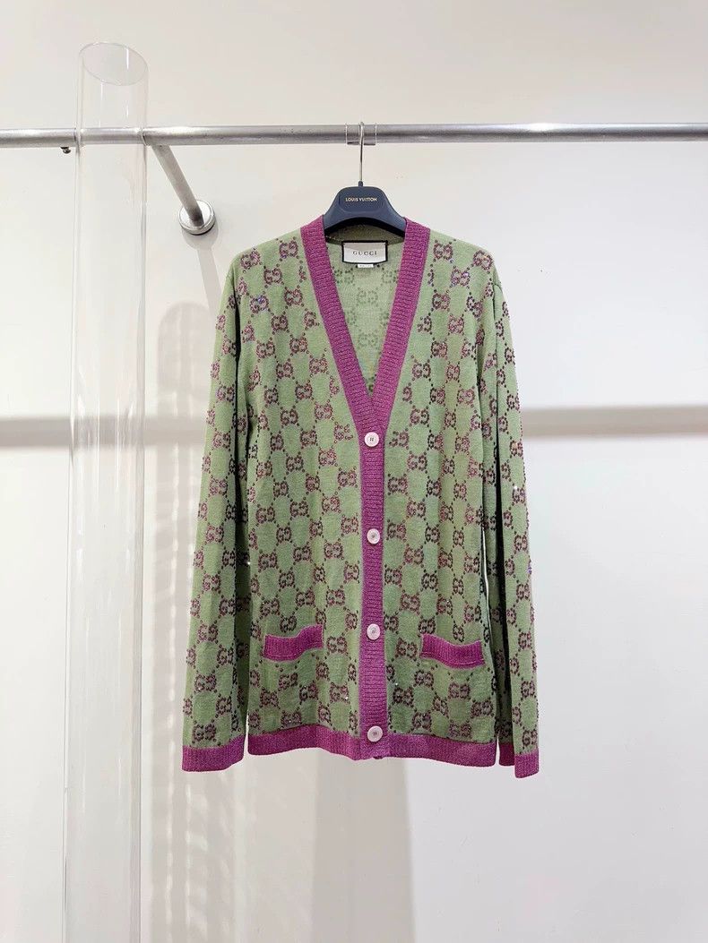 Gucci Gucci Sparkling Logo Cardigan Size US M / EU 48-50 / 2 - 1 Thumbnail