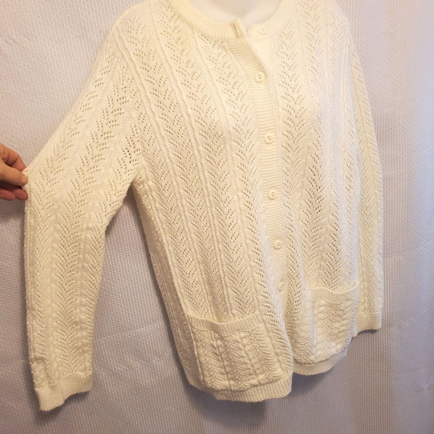Vintage VINTAGE It's Pure Gould Cardigan Sweater Women's Ivory M Size M / US 6-8 / IT 42-44 - 2 Thumbnail