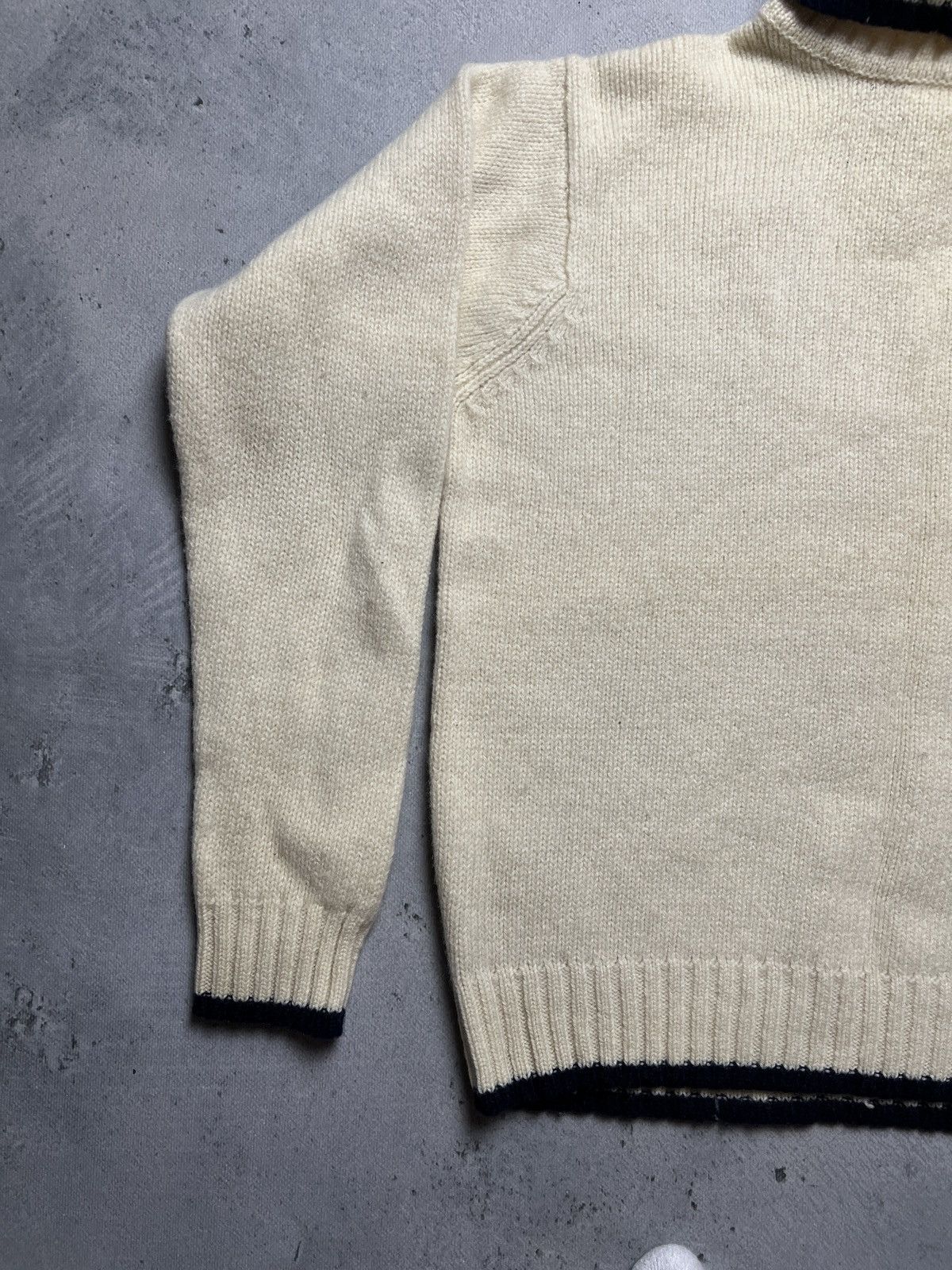 Diesel Diesel Vintage Distressed Knitwear Cream Wool Sweater 90's Size L / US 10 / IT 46 - 5 Thumbnail