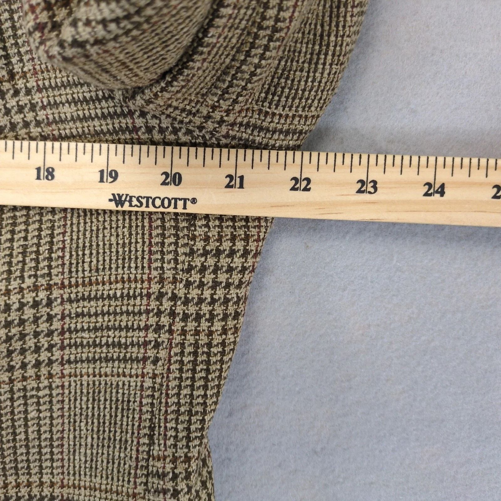 Other Bill Robin Son Brown Plaid Tweed Blazer Men's 42L Silk Wool Size 42L - 7 Thumbnail