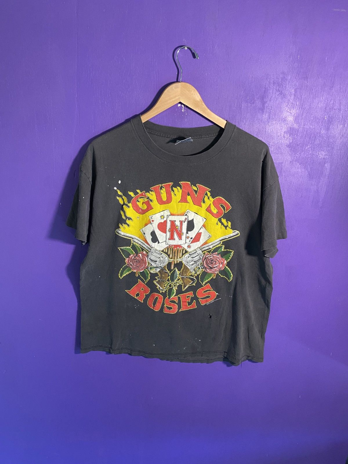 Vintage 1991 Guns N roses faded tour tee