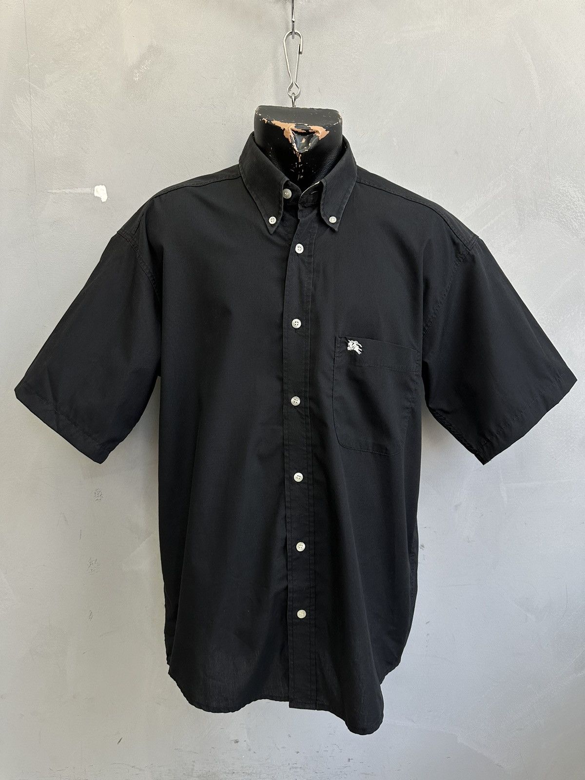 Burberry Vintage Black Shirt Burberrys Polo Y2k Nova Check Distressed Size US XL / EU 56 / 4 - 12 Thumbnail