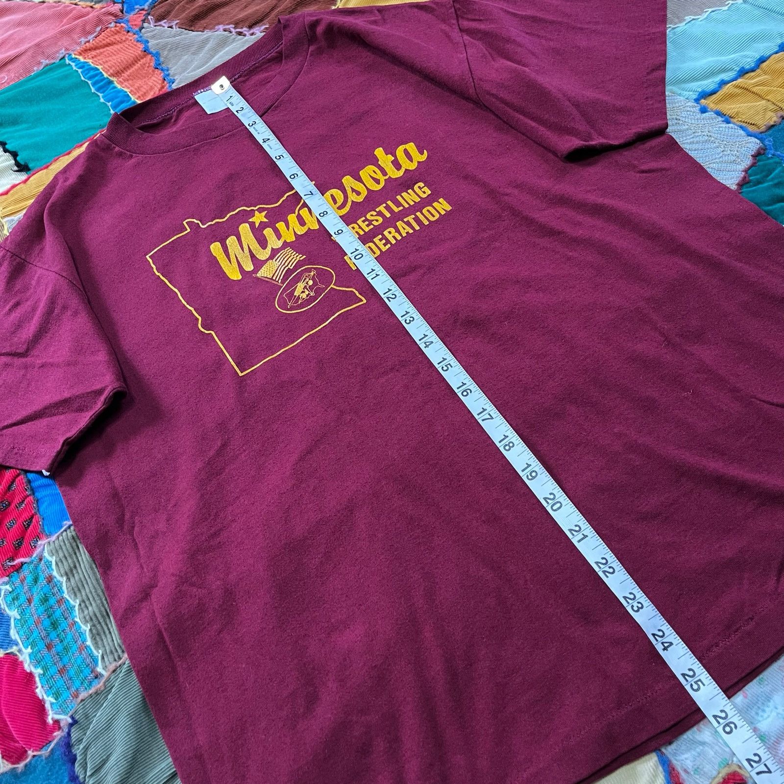 Other Vintage Official Minnesota Wrestling Federation Burgundy Red Size US L / EU 52-54 / 3 - 5 Thumbnail