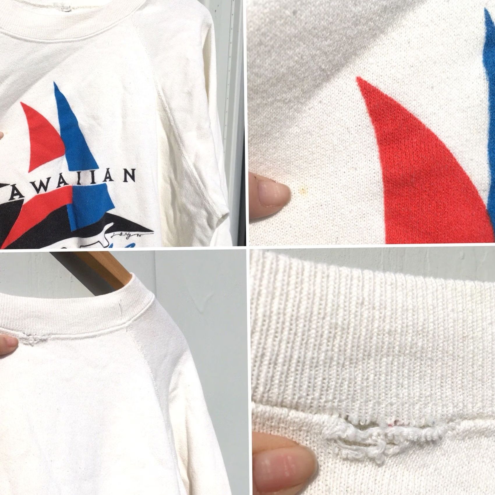 Vintage Vintage Hawaiian Yacht Club Graphic Sweatshirt Raglan 80s 1980s L XL White Mens Sweatshirt Holiday Yacht Club Graphics 1980s Mens L-XL Size US L / EU 52-54 / 3 - 7 Thumbnail