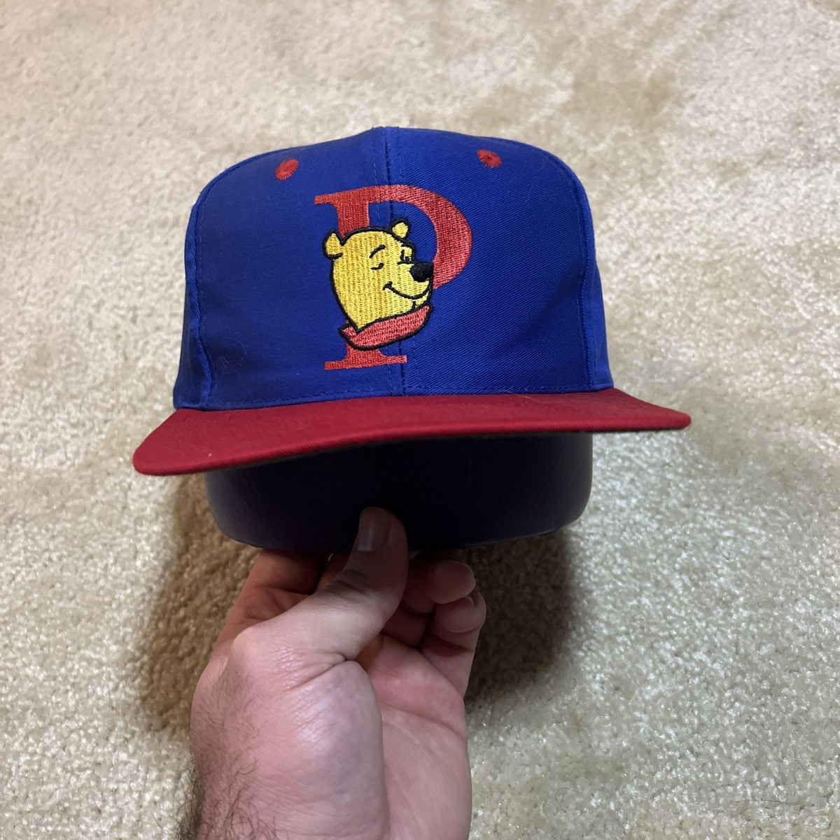 Disney Vintage Disney 90s Pooh Blockhead Snapback Blue Size ONE SIZE - 1 Thumbnail