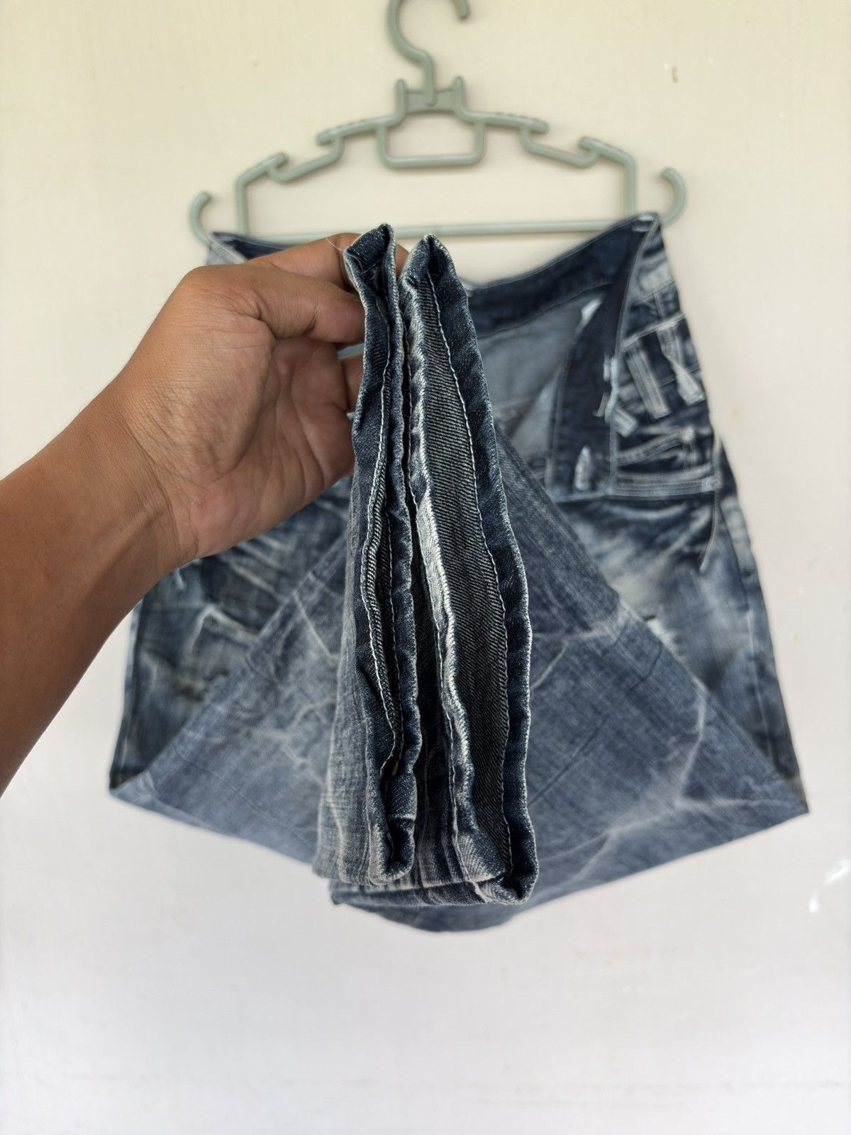 Japanese Brand Floral Cross Streetwear Double Waist Distressed Denim Size US 34 / EU 50 - 7 Thumbnail