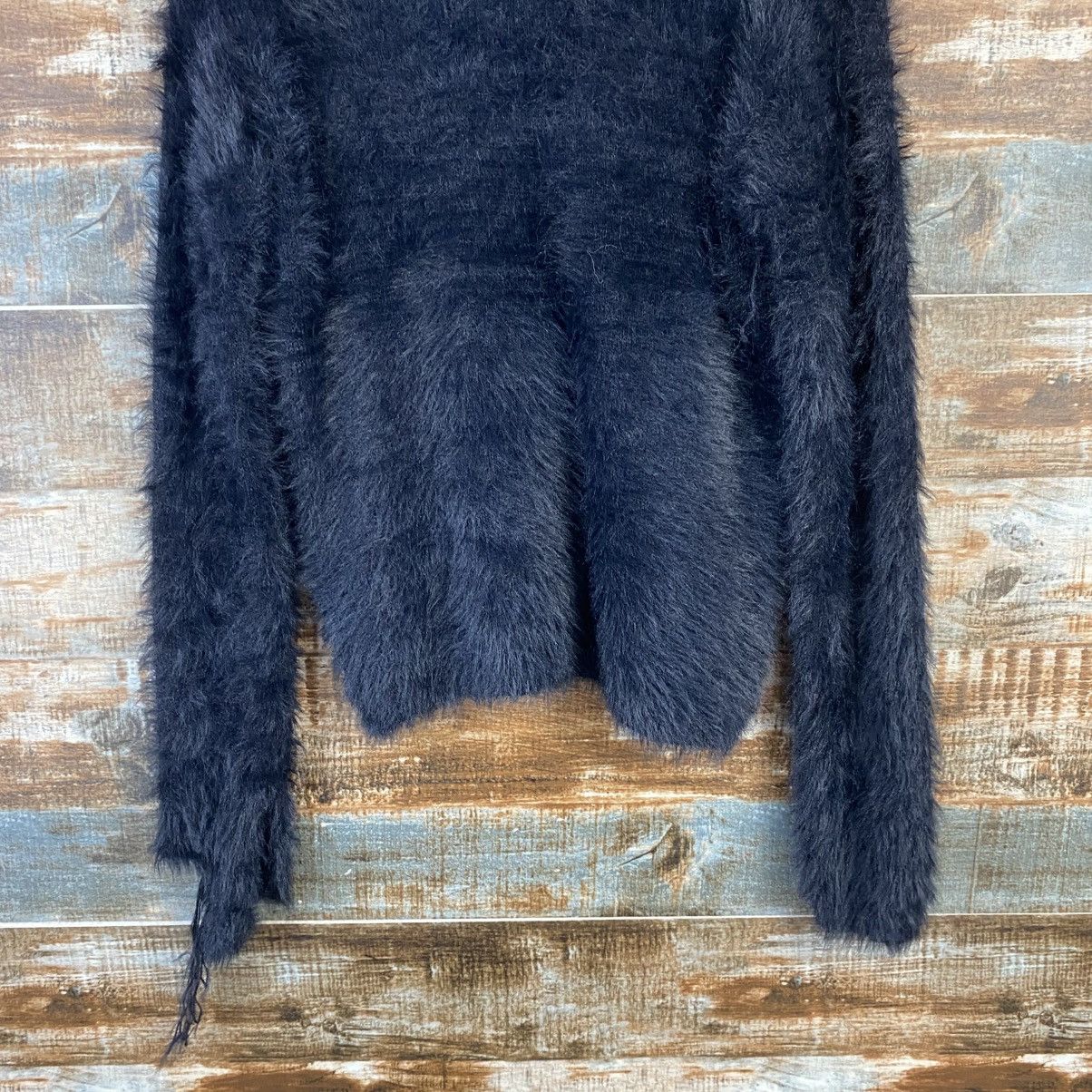 Homespun Knitwear DL Japanese Brand Black Mohair Knitwear #C1173 Size S / US 4 / IT 40 - 6 Thumbnail