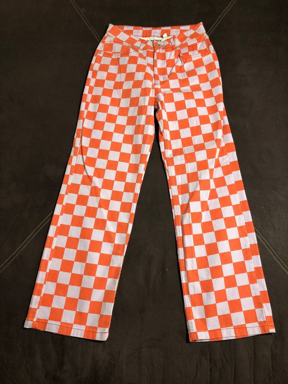 The Ragged Priest The Ragged Priest checkerboard straight leg jeans Size 28" / US 6 / IT 42 - 1 Thumbnail