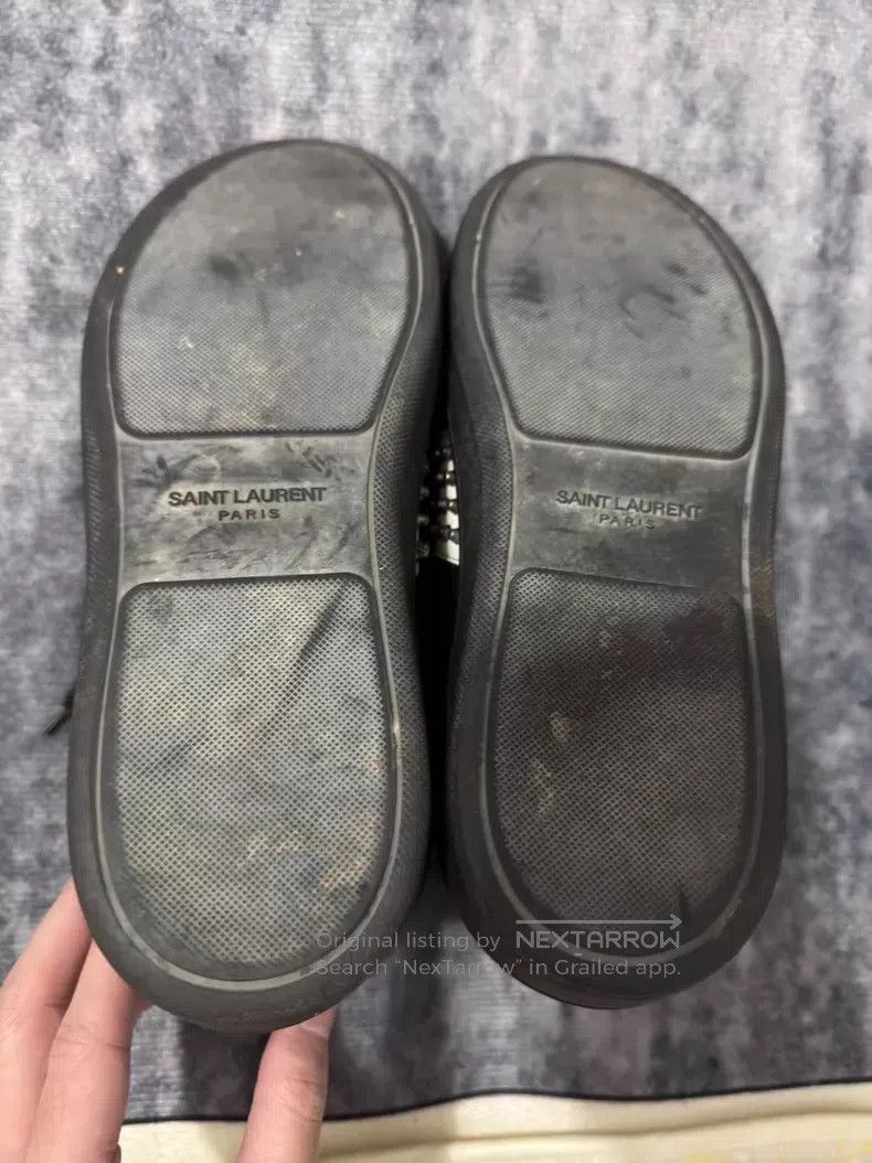 Saint Laurent Paris Saint Laurent Paris Black and White High Top Magic Tape St Size US 7 / EU 40 - 5 Thumbnail