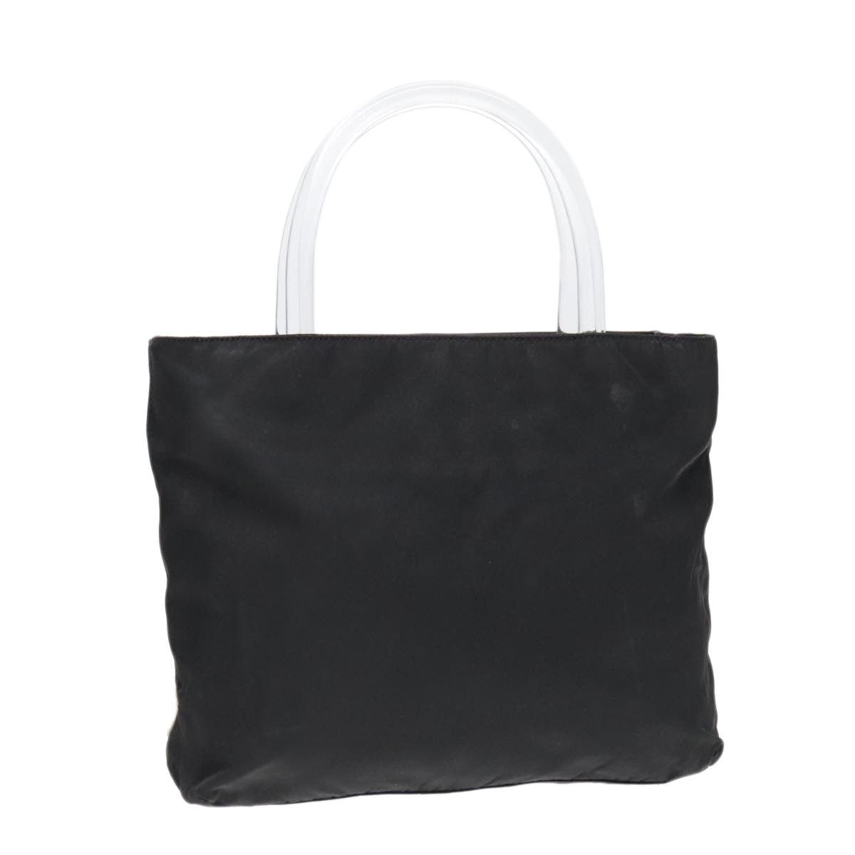 Prada PRADA Hand Bag Nylon Plastic Black Clear Silver Size ONE SIZE - 1 Thumbnail