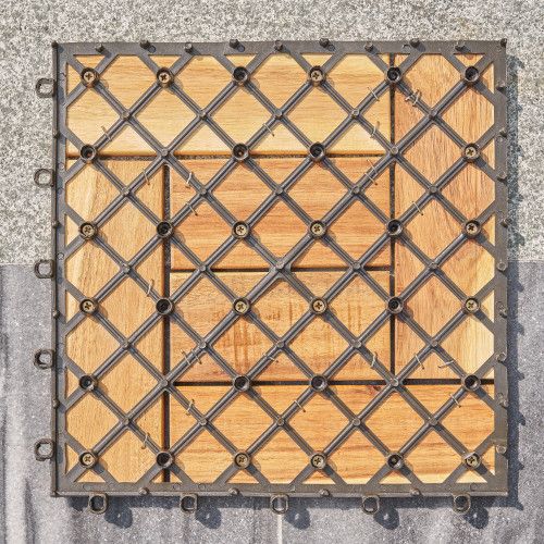 Designer × Homemade (Set of 10) Hanalei Eucalyptus Interlocking Wooden Decktile Size US L / EU 52-54 / 3 - 3 Thumbnail