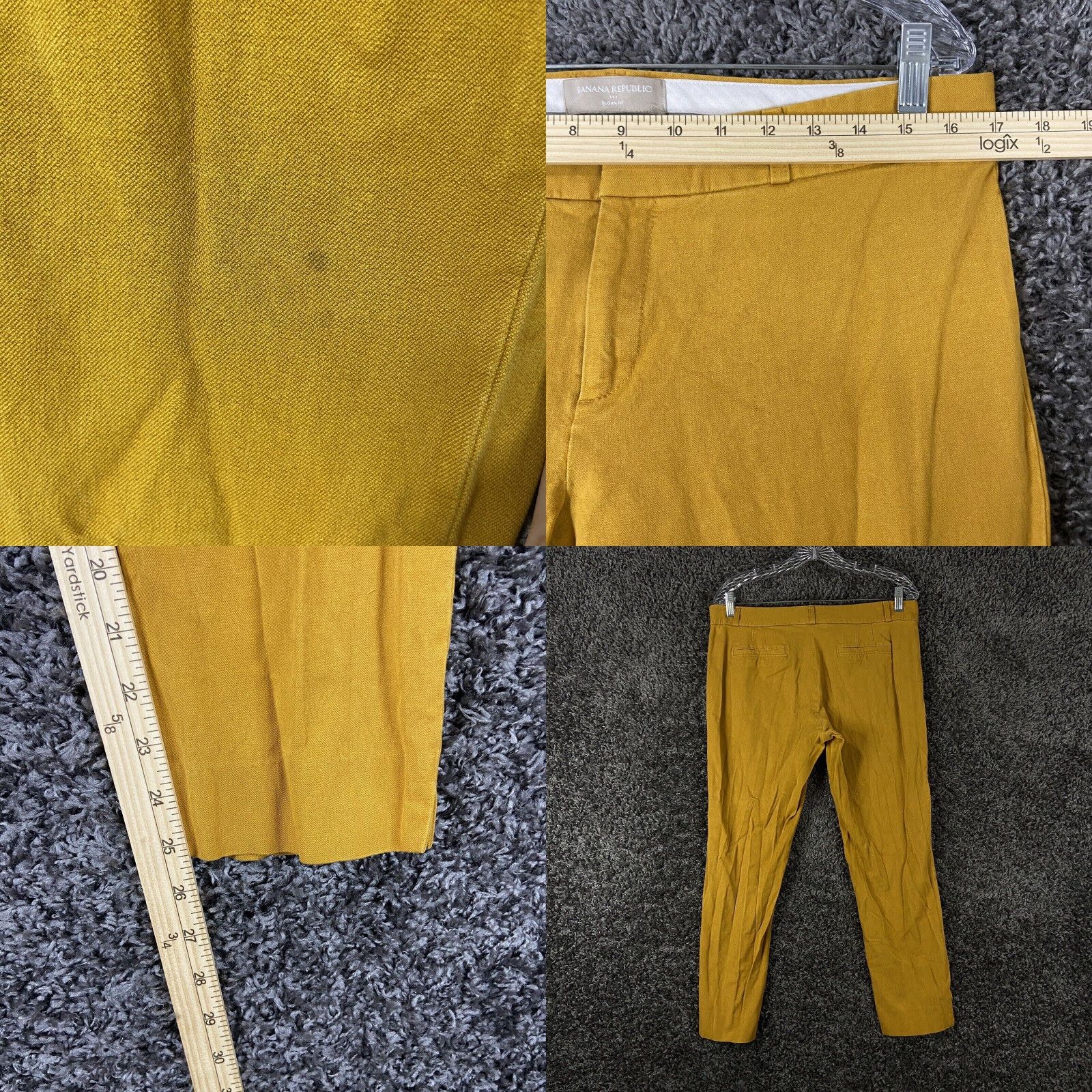 Banana Republic VINTAGE Banana Republic Sloan Chino Pants Women 34 Regular Yellow Size 24" / US 00 / IT 34 - 8 Thumbnail