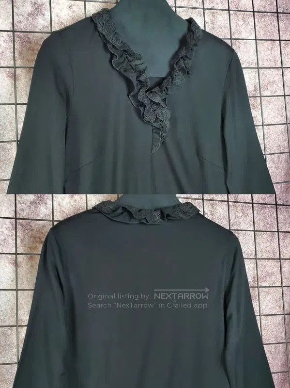 Burberry Burberry Black Wool Blend Long Sleeve Top. Size M / US 6-8 / IT 42-44 - 3 Thumbnail