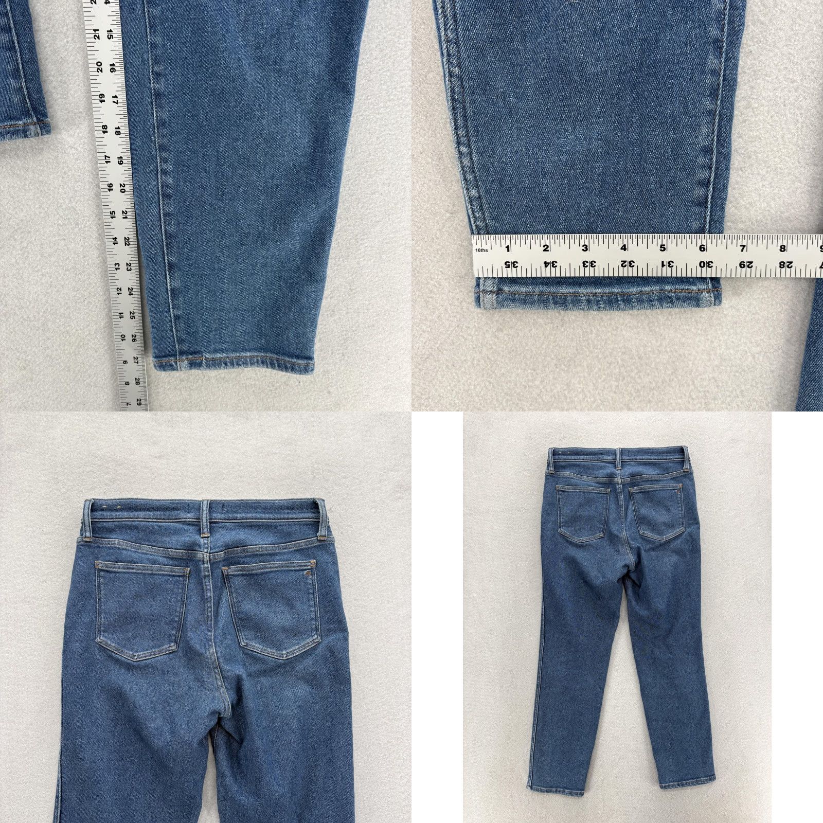 Madewell Madewell Jeans Womens 29 Blue Medium Wash High Rise Slim Stretch Denim Stovepipe Straight 5-Pocket Size 29" - 8 Thumbnail