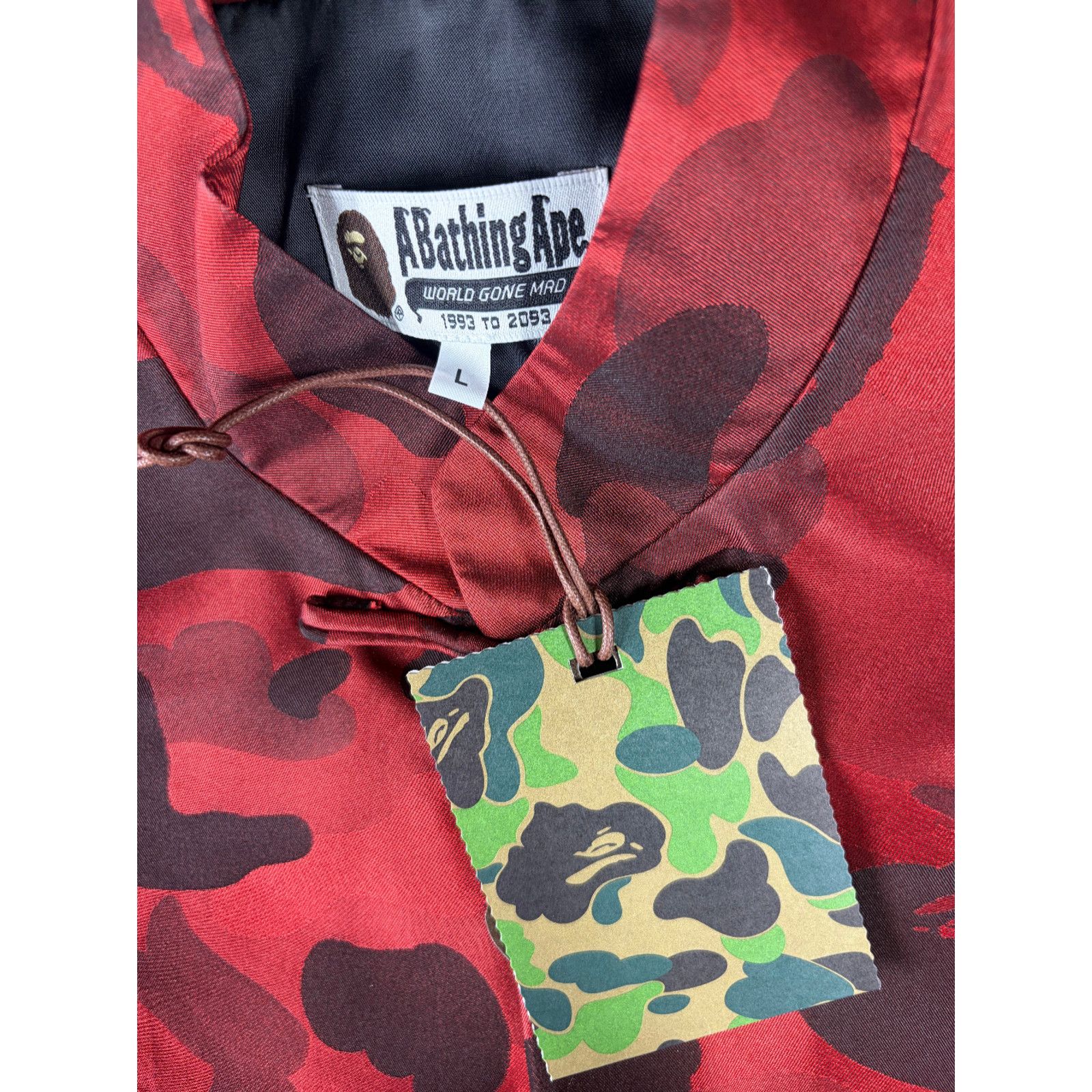Bape Bape Red Color Camo Padded Chinese Jacket Size Large Size US L / EU 52-54 / 3 - 3 Thumbnail