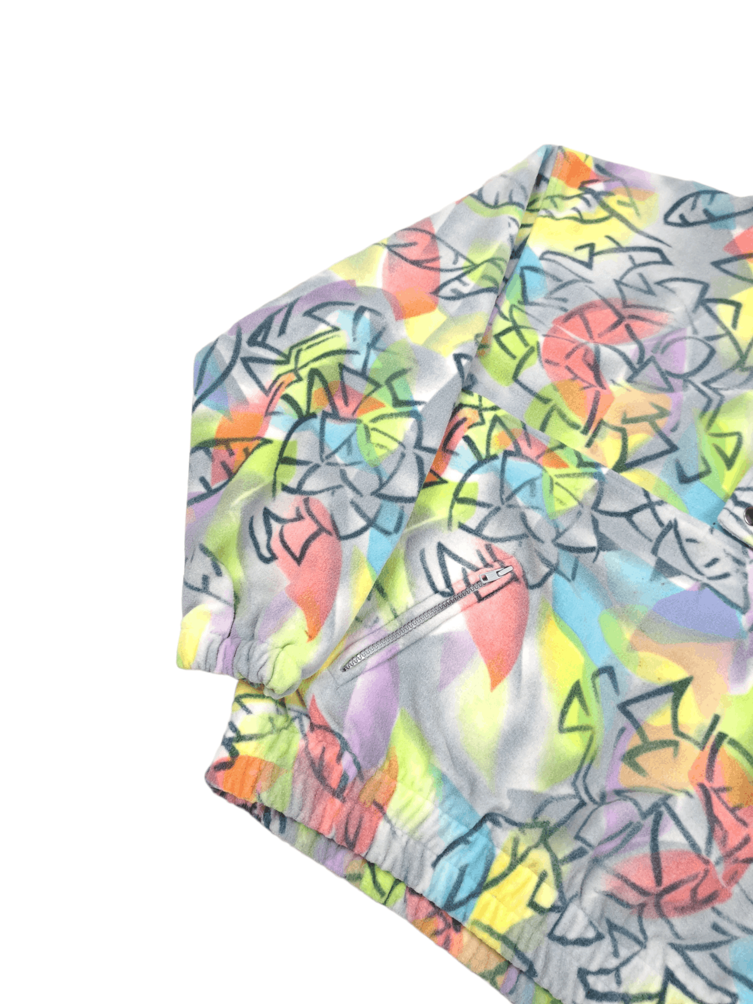 Other 💎 80's Retro Multicolor Crazy Fleece Half Zip Jacket Size US M / EU 48-50 / 2 - 4 Thumbnail