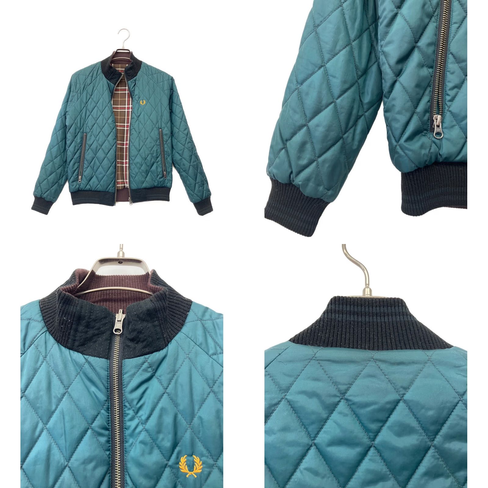Fred Perry FRED PERRY Quilted Reversible Jacket Brown M Men Jacket Size US M / EU 48-50 / 2 - 8 Thumbnail