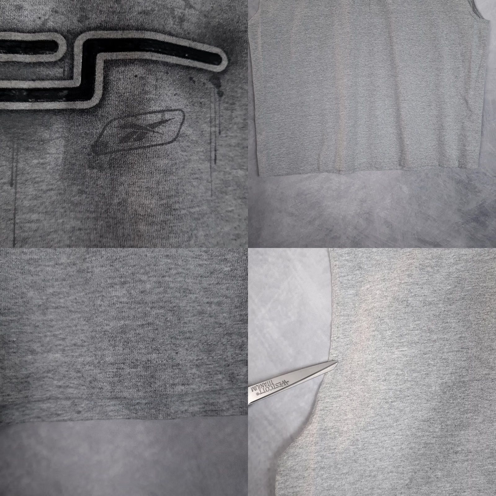Reebok VINTAGE Reebok Shirt Mens 2XL Gray Sleeveless Muscle Tank Top Crew Neck Graphic Print RBK Back Neck 90% Cotton 10% Polyester Size US XXL / EU 58 / 5 - 8 Thumbnail