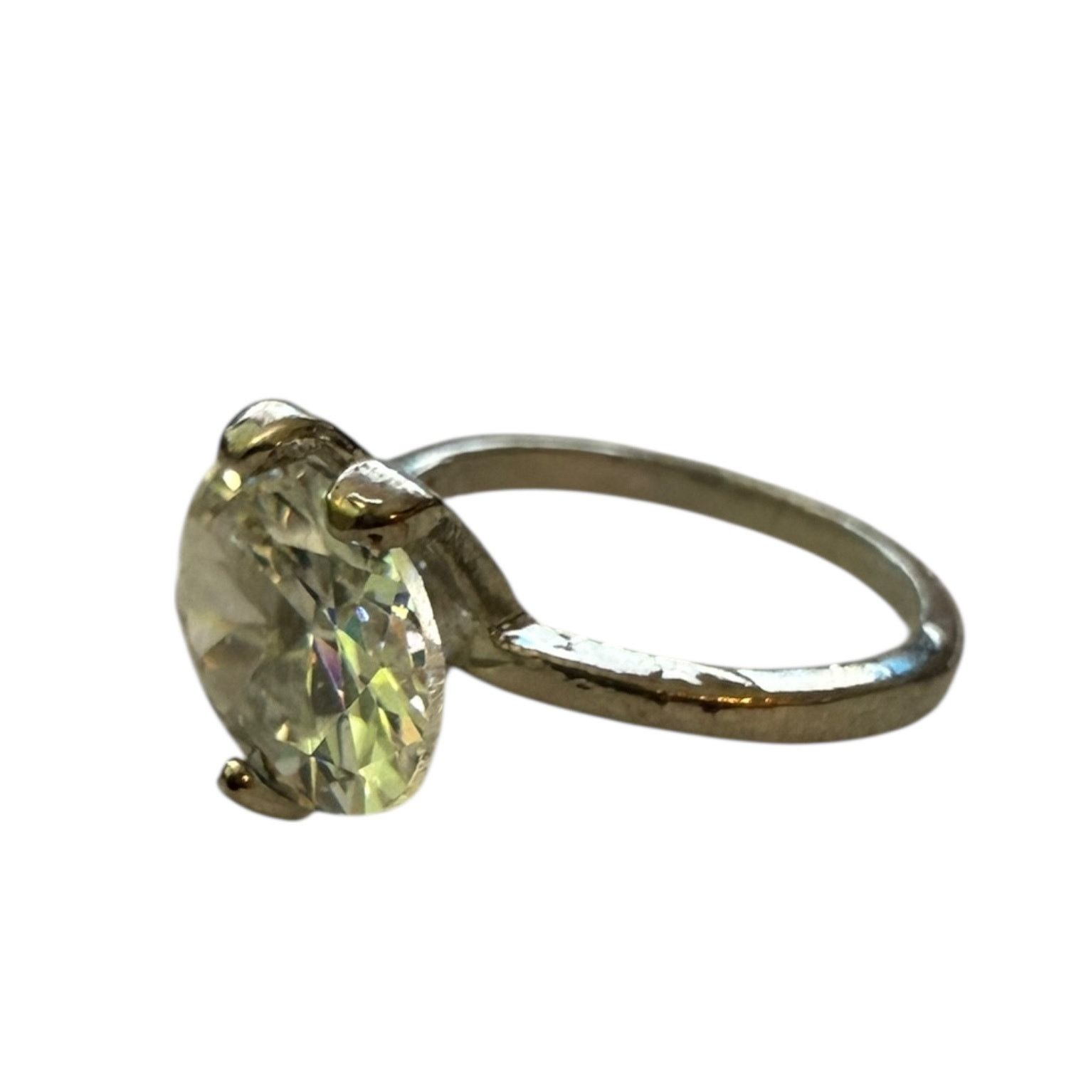 Other Diamond CZ Solitaire Engagement Silver Ring Size 8.5 Size ONE SIZE - 3 Thumbnail