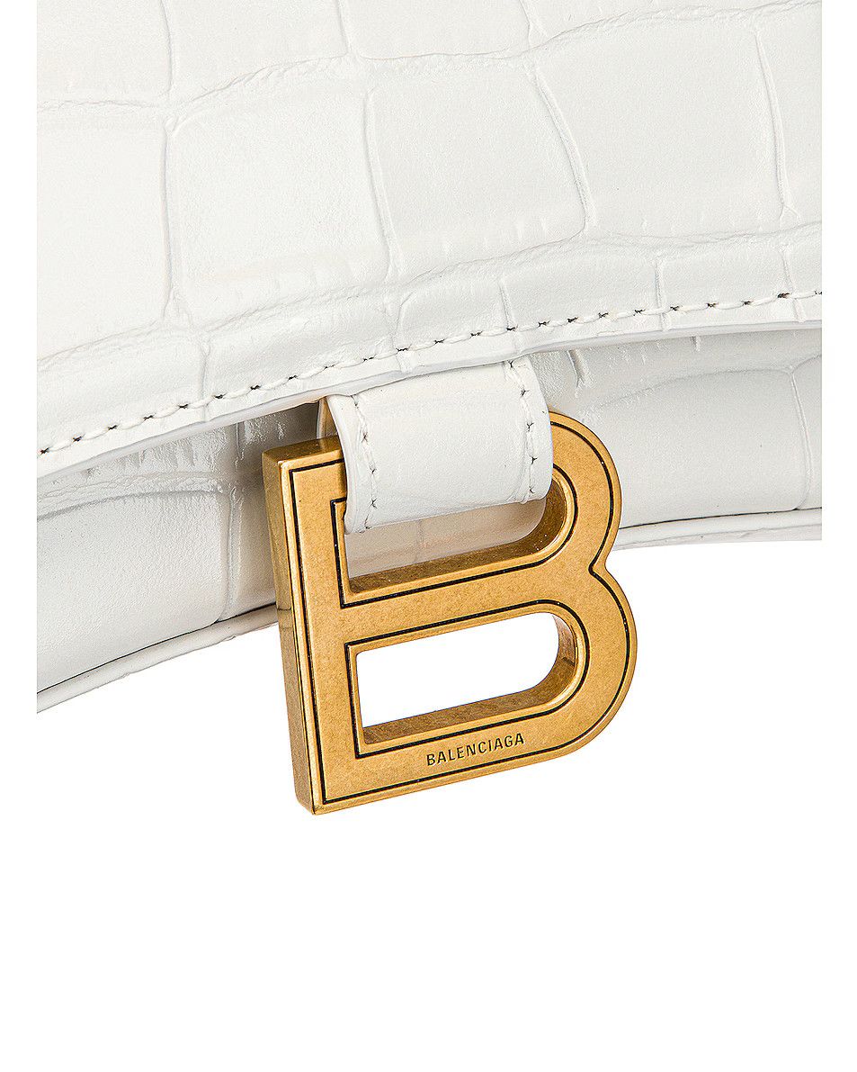 Balenciaga o1srvl11e0426 Size: OS/ Hourglass Wallet on Chain Bag White Size ONE SIZE - 8 Thumbnail