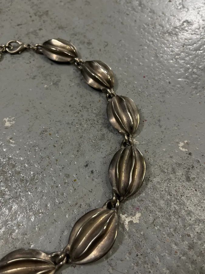 Givenchy Givenchy Vintage Silver Metal Fluted Bead Necklace Size ONE SIZE - 3 Thumbnail