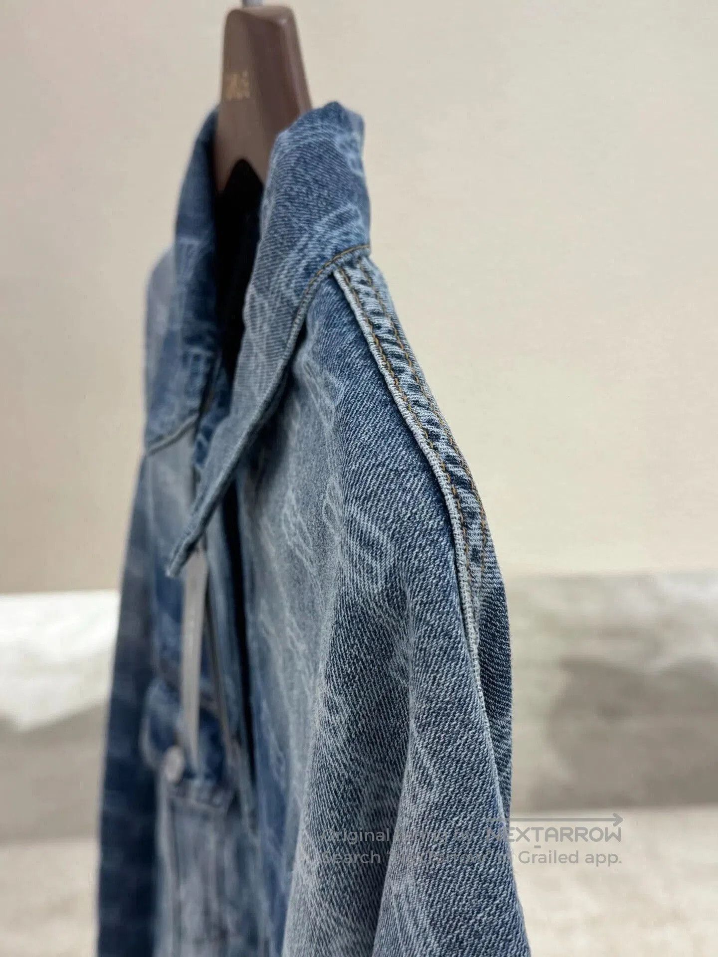 Balenciaga Balenciaga Blue Logo Print Denim Jacket. Size US XS / EU 42 / 0 - 5 Thumbnail
