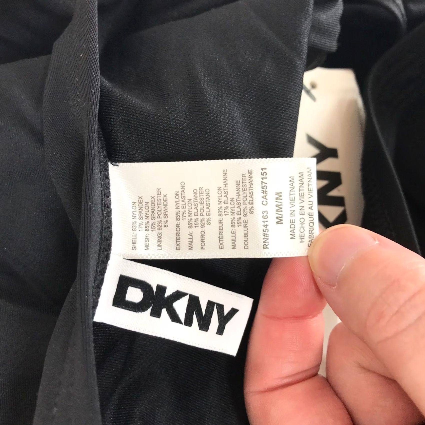 DKNY DKNY One Piece Swimsuit Womens Black Ruched Twisted Knot Bust Size M Size ONE SIZE - 7 Thumbnail