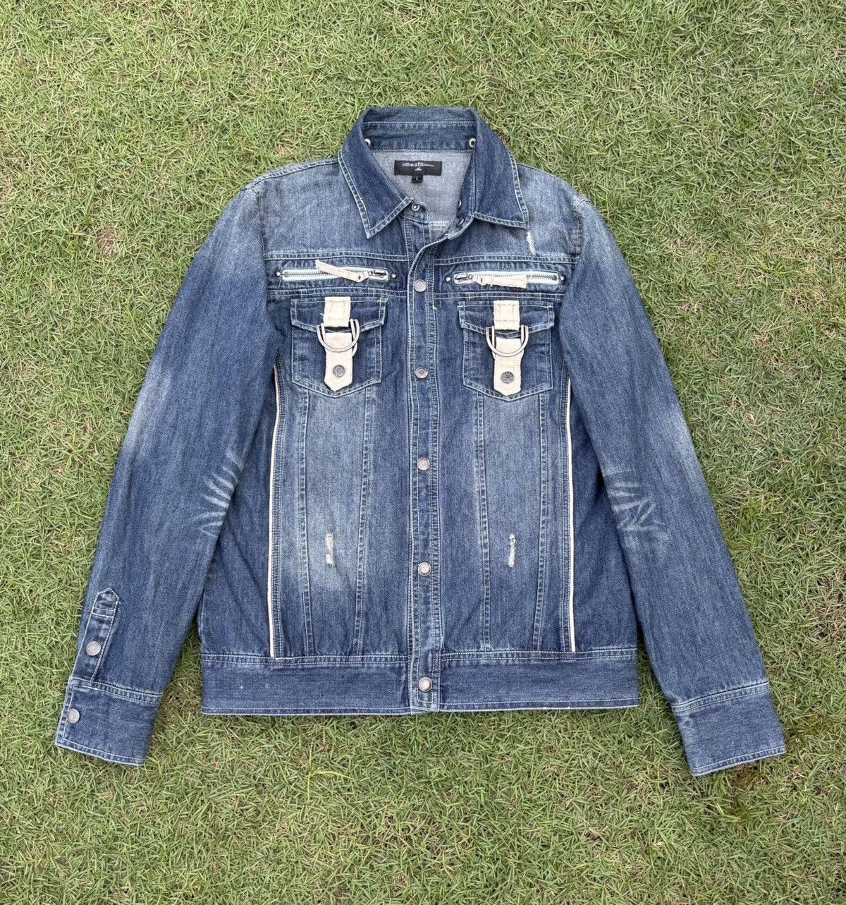 If Six Was Nine 🔥IN THE ATTIC DISTRESSED DENIM JACKET Size US M / EU 48-50 / 2 - 1 Thumbnail
