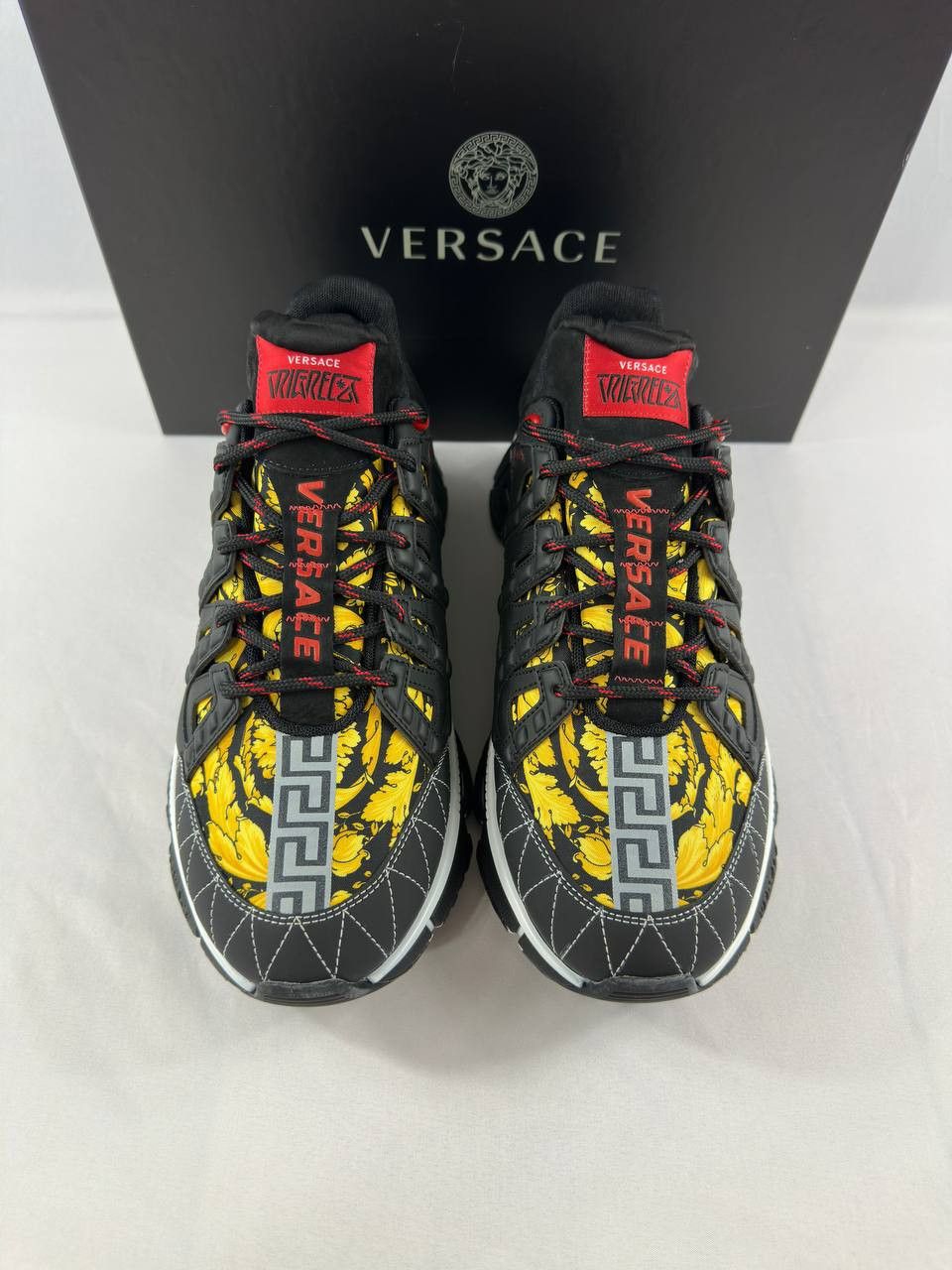 Versace Versace Trigreca 'Barocco Print - Black' Sneakers Size US 12 / EU 45 - 4 Thumbnail