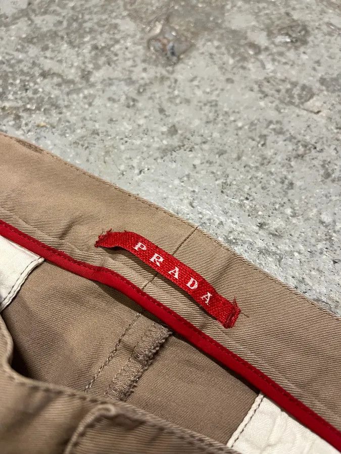 Prada × Vintage SS2006 Prada Beige Relaxed Regular Pants Size US 33 - 11 Thumbnail