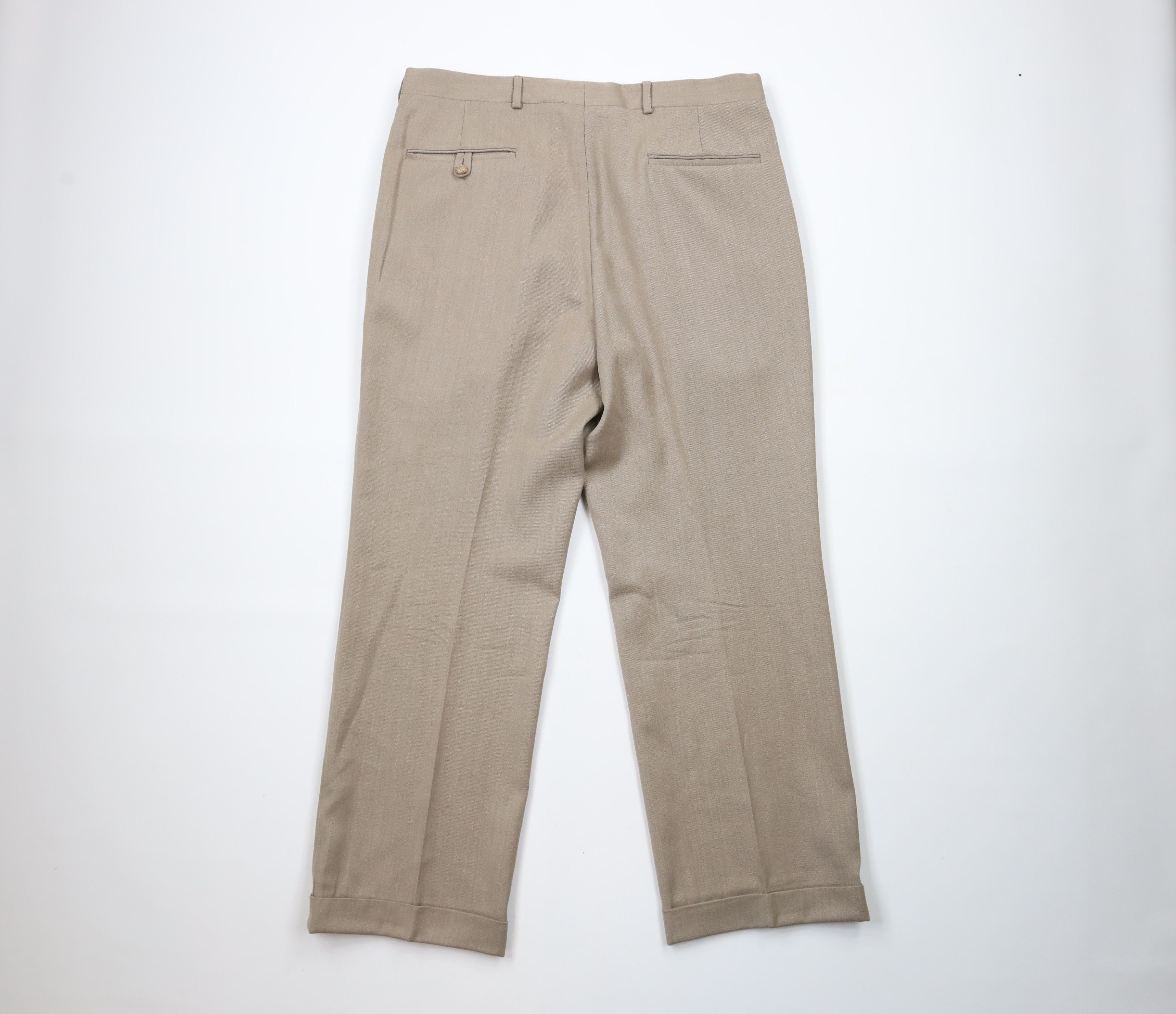 Vintage Vintage 70s Streetwear Cuffed Wide Leg Chino Pants USA Size US 34 / EU 50 - 9 Thumbnail