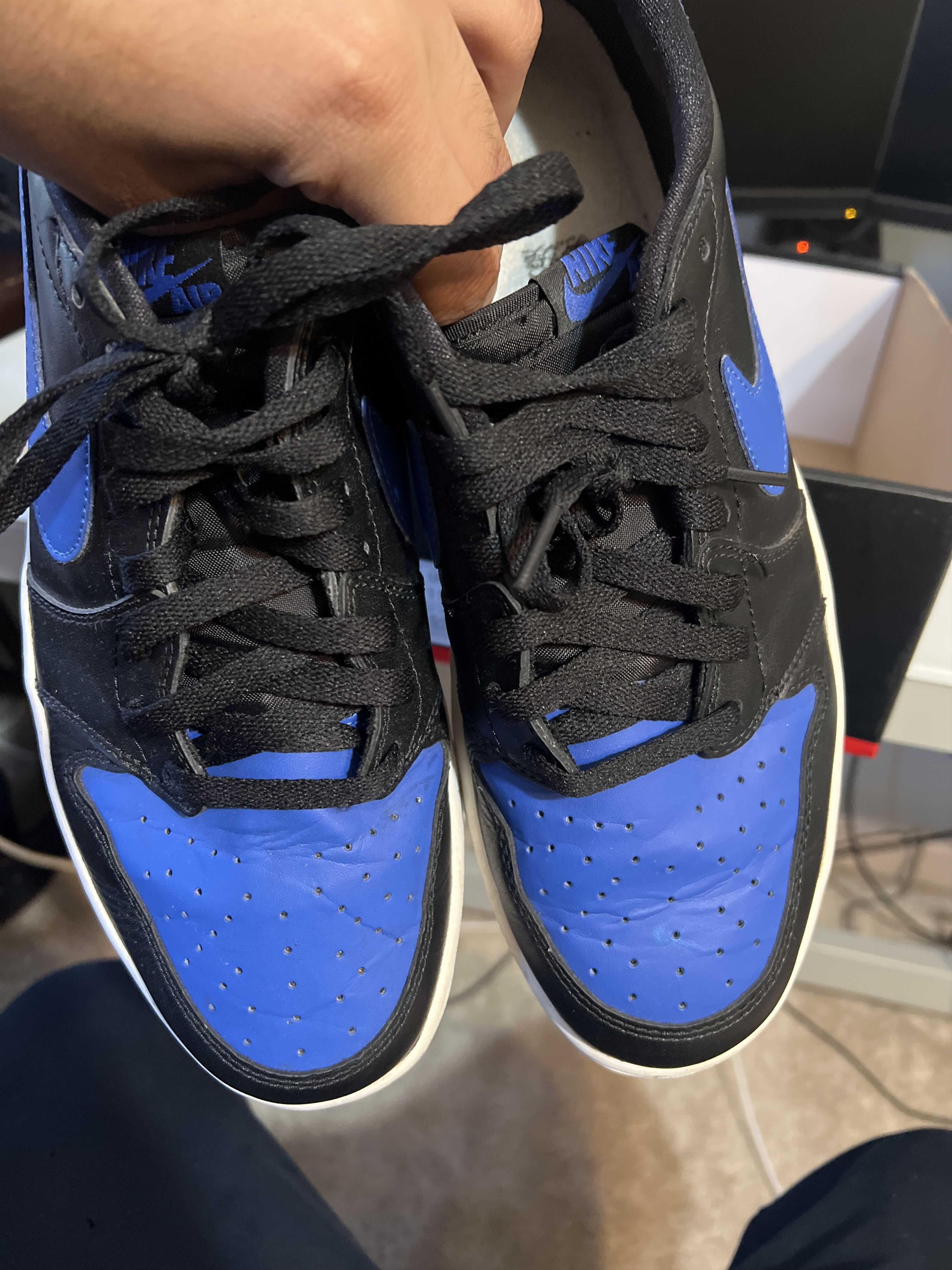 Nike Jordan 1 Retro Low Royal Blue OG Size US 12 / EU 45 - 3 Thumbnail