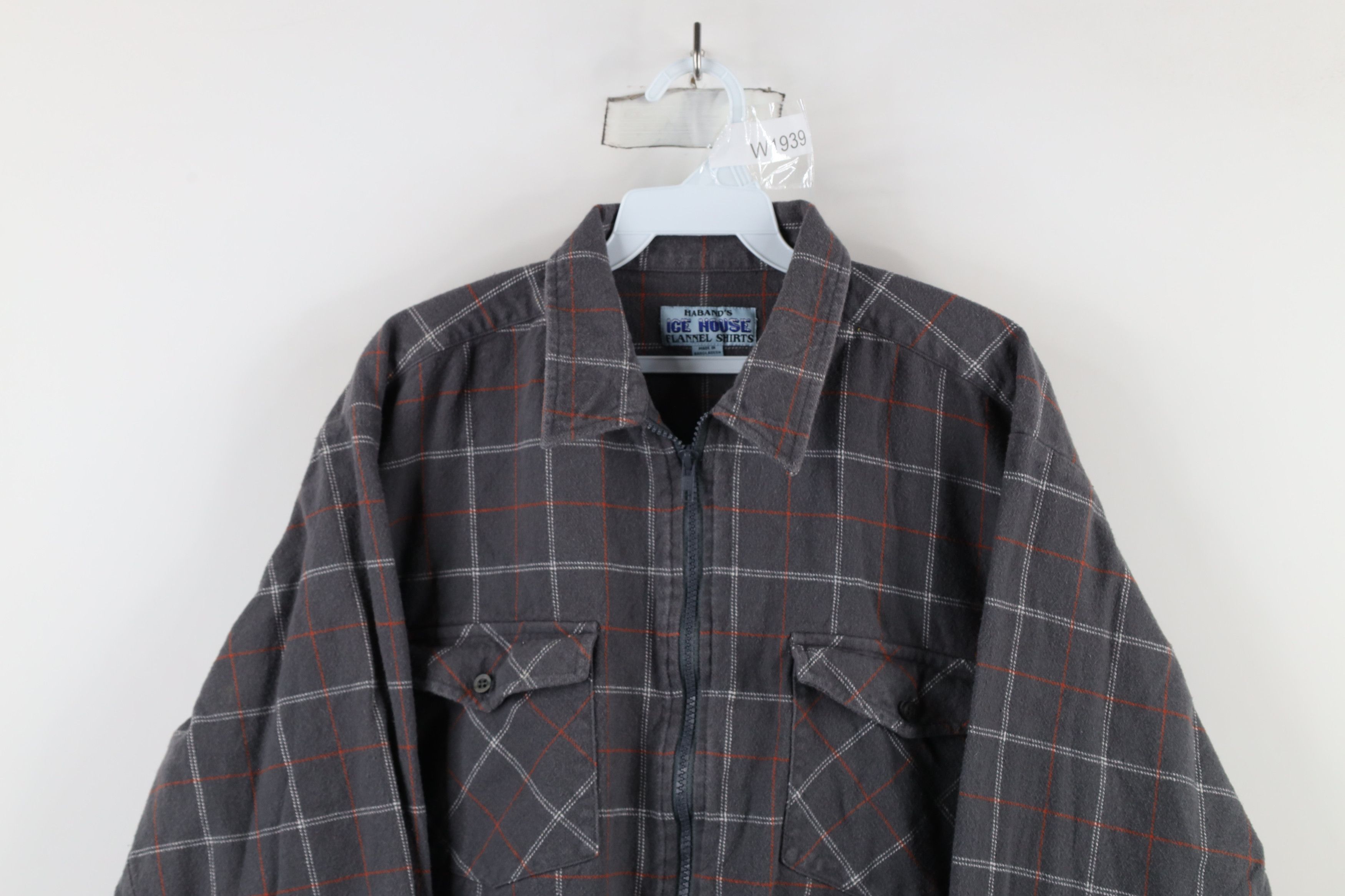 Vintage Vintage 90s Streetwear Full Zip Collared Shirt Jacket Size US XL / EU 56 / 4 - 2 Thumbnail