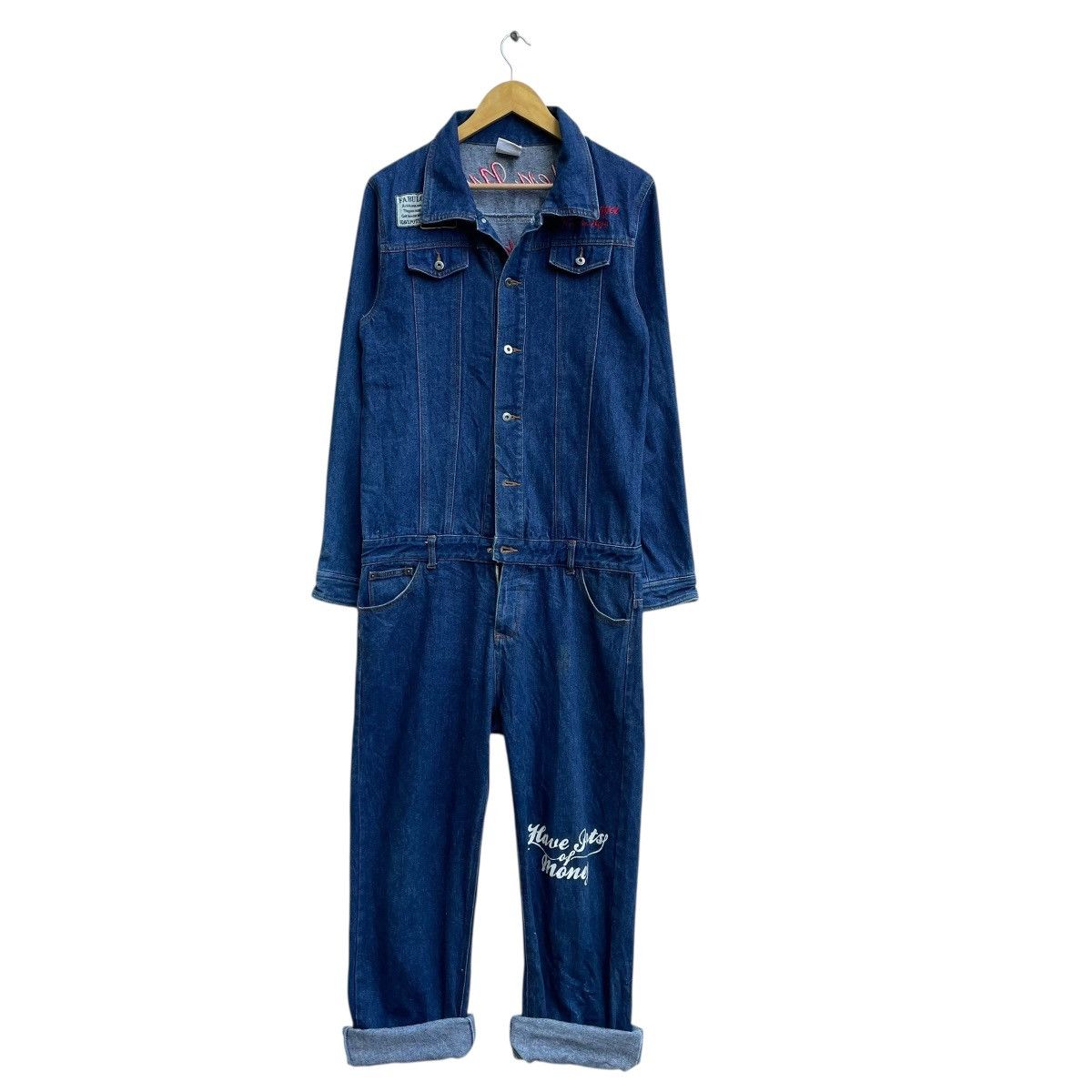 Japanese Brand × Vintage Vintage Denim Coveralls Agate Label Size Large Size US 36 / EU 52 - 3 Thumbnail