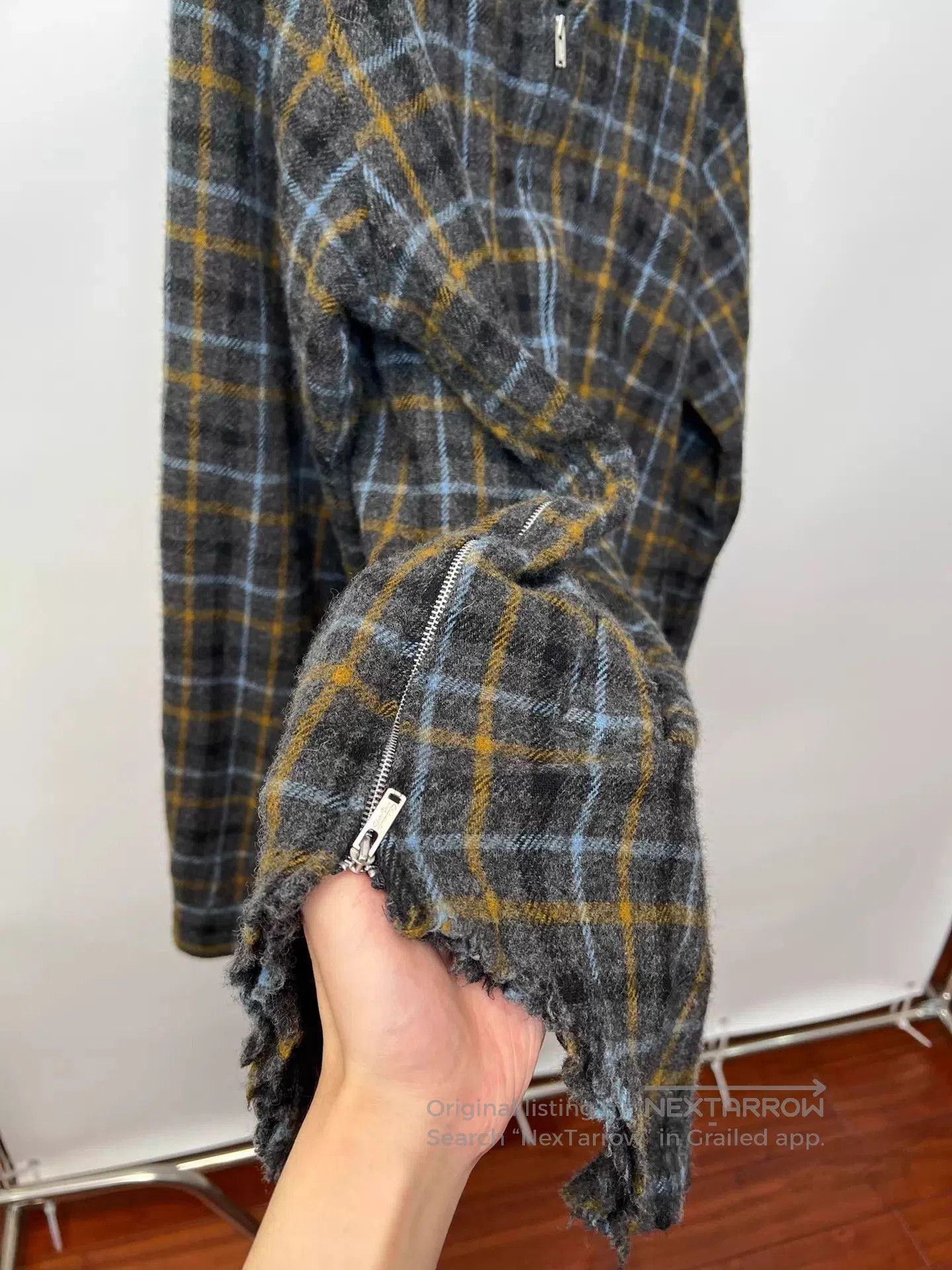 Undercover Multi Plaid Long Sleeve Zip Collar Shirt. Size US L / EU 52-54 / 3 - 5 Thumbnail