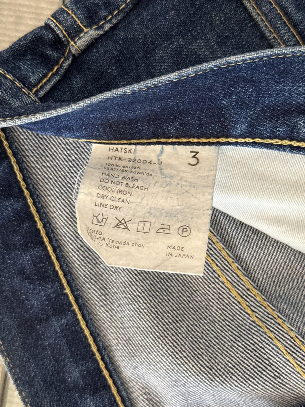 HATSKI Tapered Japanese Selvedge Denim - Medium Wash - size 3 Size US 31 - 7 Thumbnail