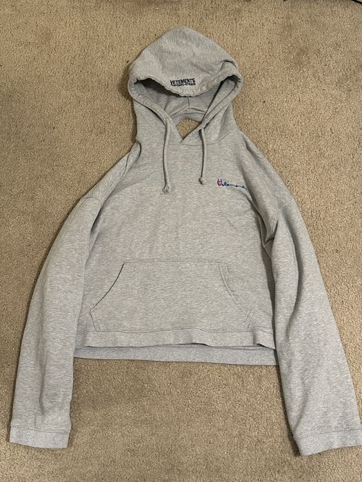 Champion vetements reversible champion hoodie Grailed