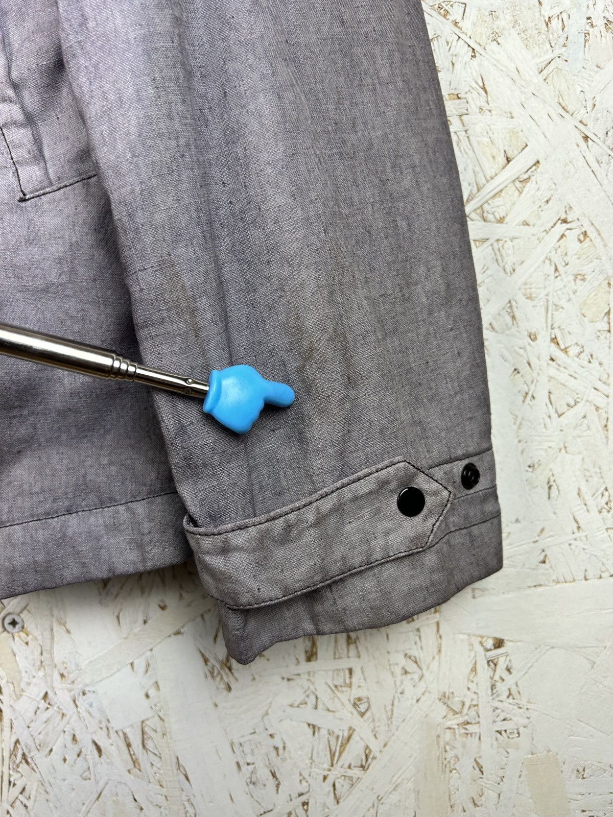 Stone Island Stone Island Lino Resinato-TC Hooded Jacket Grey Size L Size US L / EU 52-54 / 3 - 7 Thumbnail