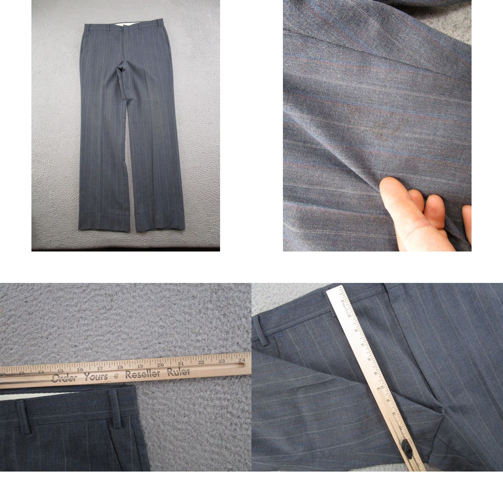 Brooks VINTAGE Christian Brooks Men's Gray Striped 2 Piece Suit Set Size 44 READ Size 44R - 9 Thumbnail