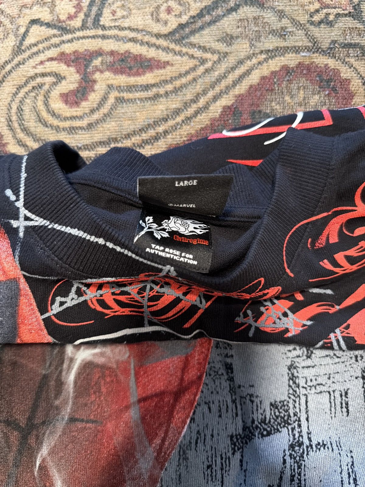 Civil Regime × Marvel Comics With Great Power American Classic Oversized Tee Size US L / EU 52-54 / 3 - 3 Thumbnail