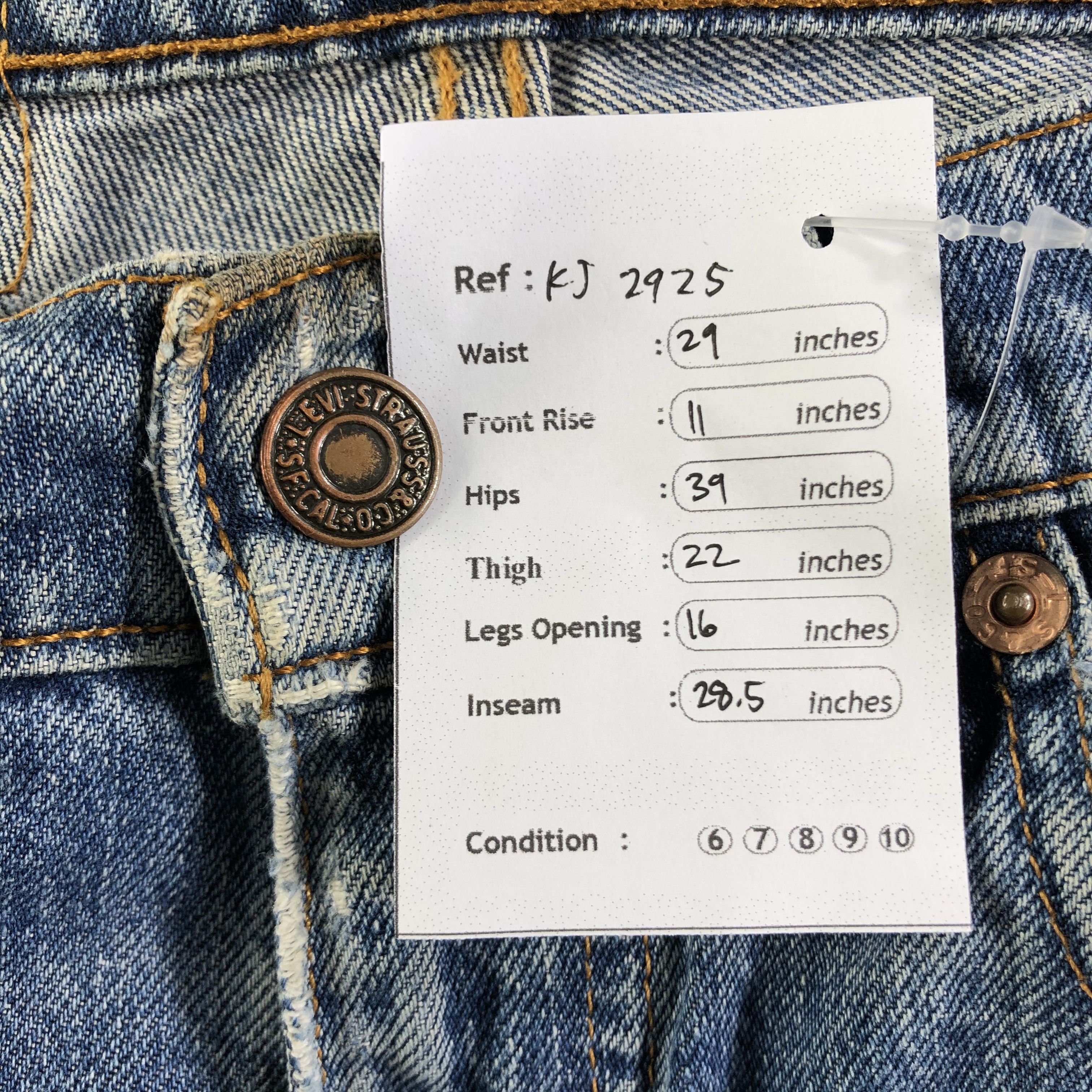 Levi's Vintage 90s Levis 519 Jeans Distressed Denim KJ2925 Size US 29 - 12 Thumbnail