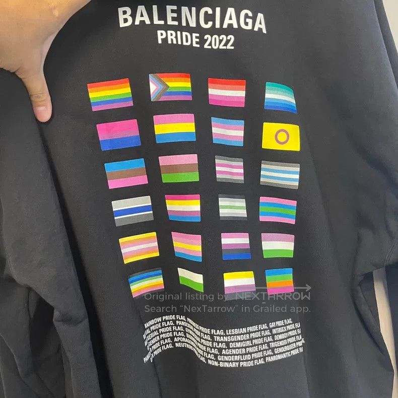 Balenciaga Balenciaga Dual Portrait Multinational Flag Logo Printed H Size US XS / EU 42 / 0 - 7 Thumbnail