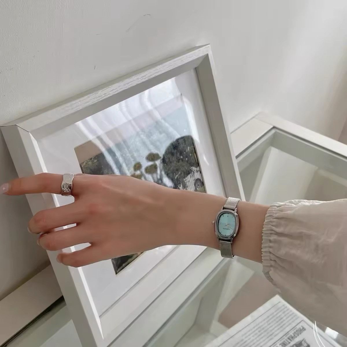 Other Small Oval Dial Green Watch Simple Size ONE SIZE - 3 Thumbnail