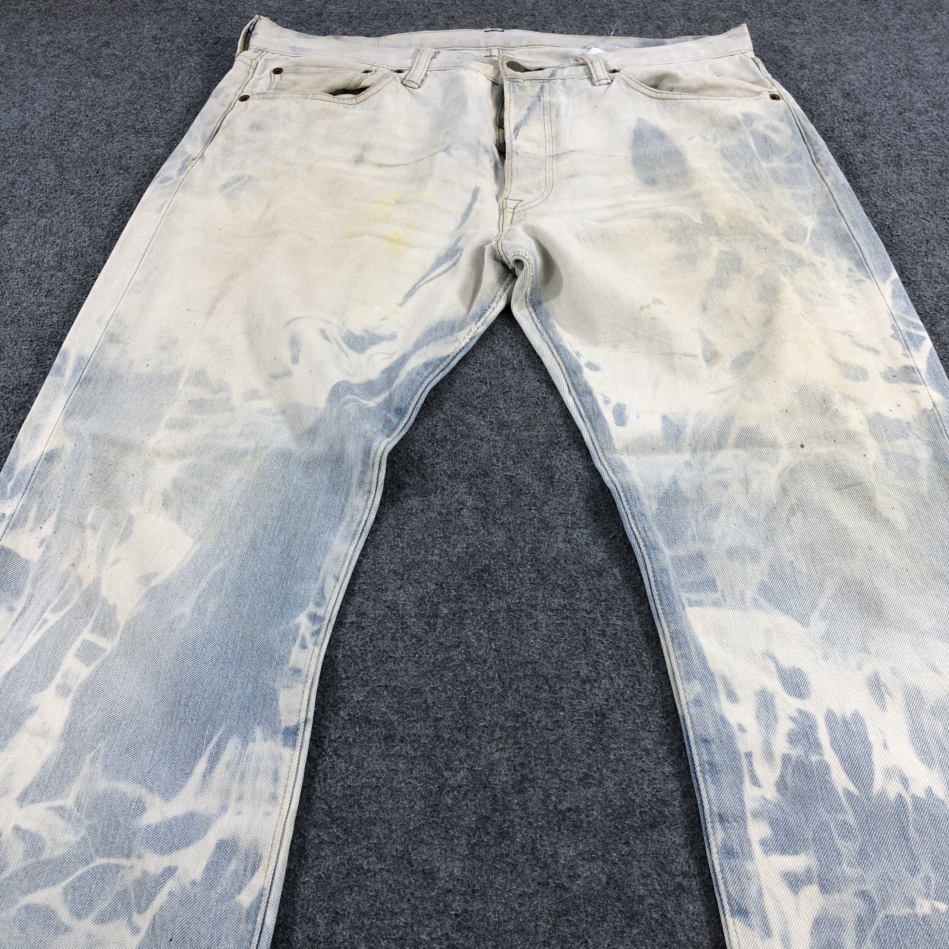 Levi's Light Wash Vintage Distress Levis 501 Jeans-JM1525 Size US 36 / EU 52 - 3 Thumbnail
