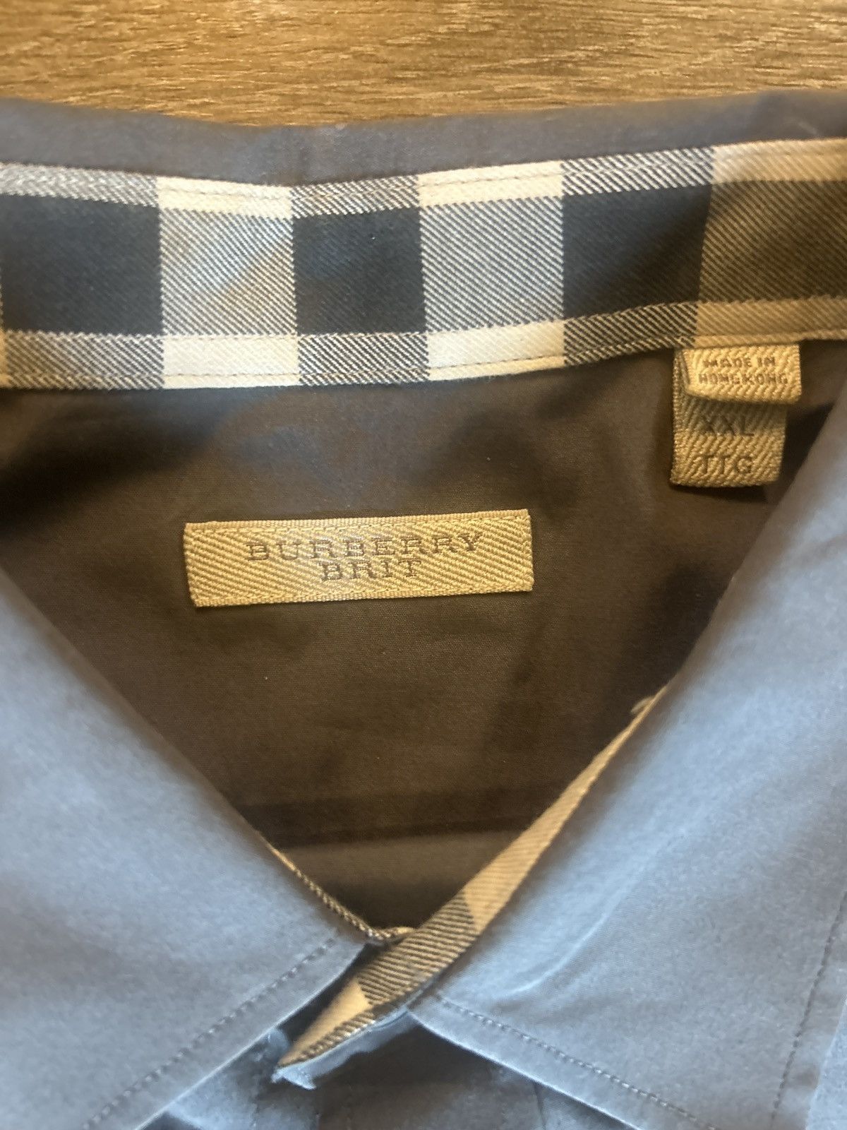 Burberry Burberry Brit Grey Button-Up Shirt – XL Size US XXL / EU 58 / 5 - 2 Thumbnail