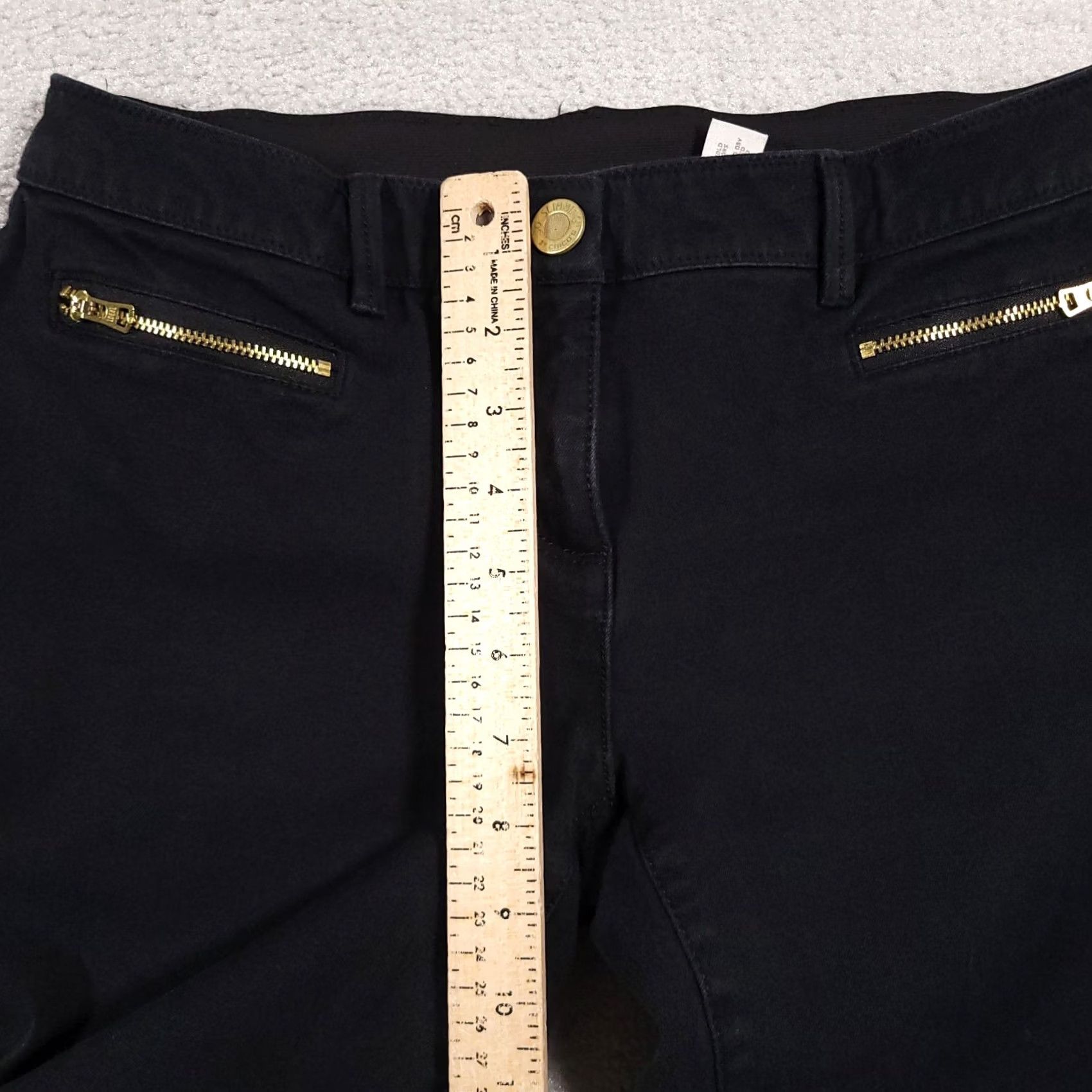 Vintage Chicos So Slimming Ankle Jeans Women's 0 Petite Black Capri Stretch Zip Pockets Jeans Size 28" / US 6 / IT 42 - 7 Thumbnail
