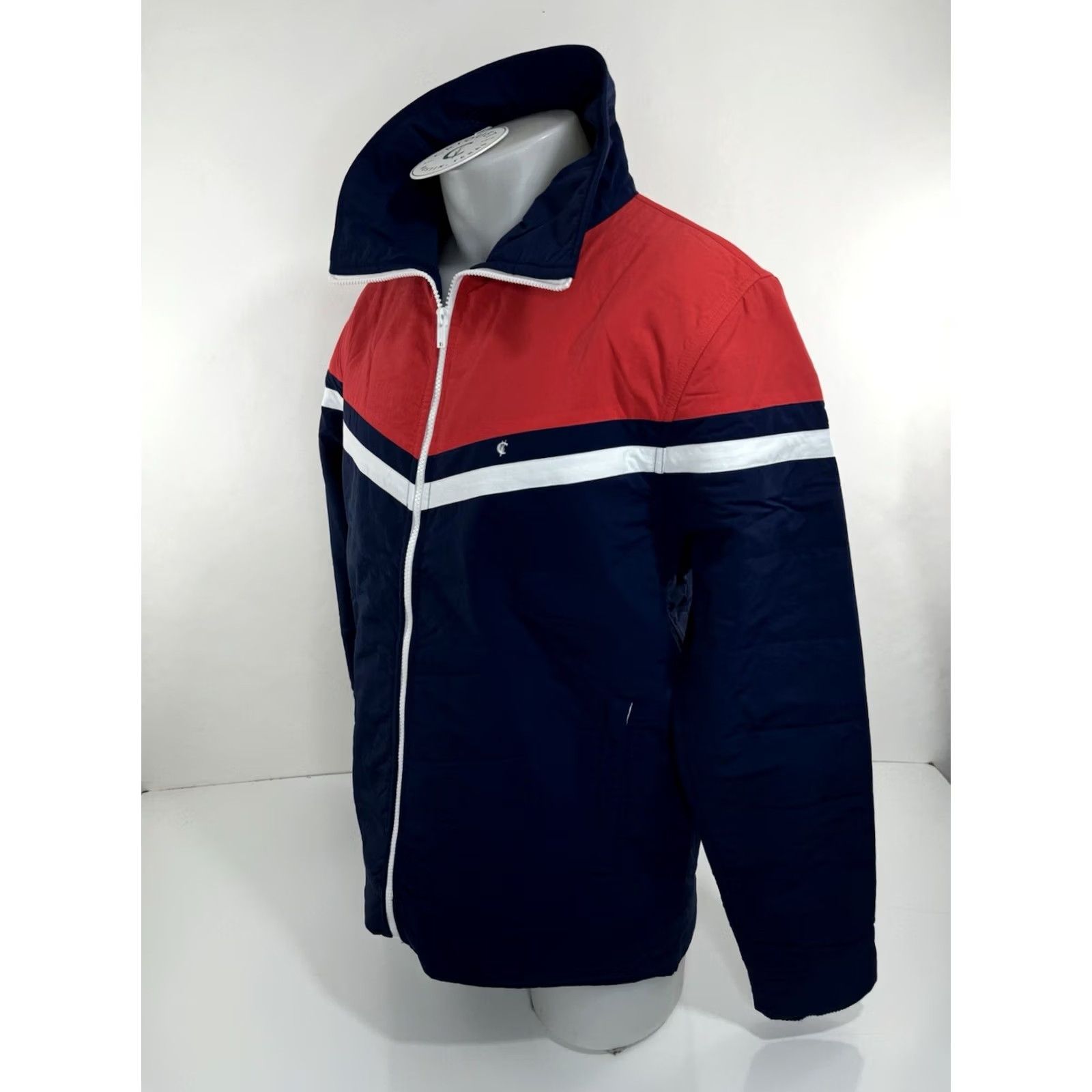 Vintage Criquet Jacket Striped Quilted Nylon Ski Embroidered M Blue Red White CQ60 Boys Mens Size US M / EU 48-50 / 2 - 4 Thumbnail