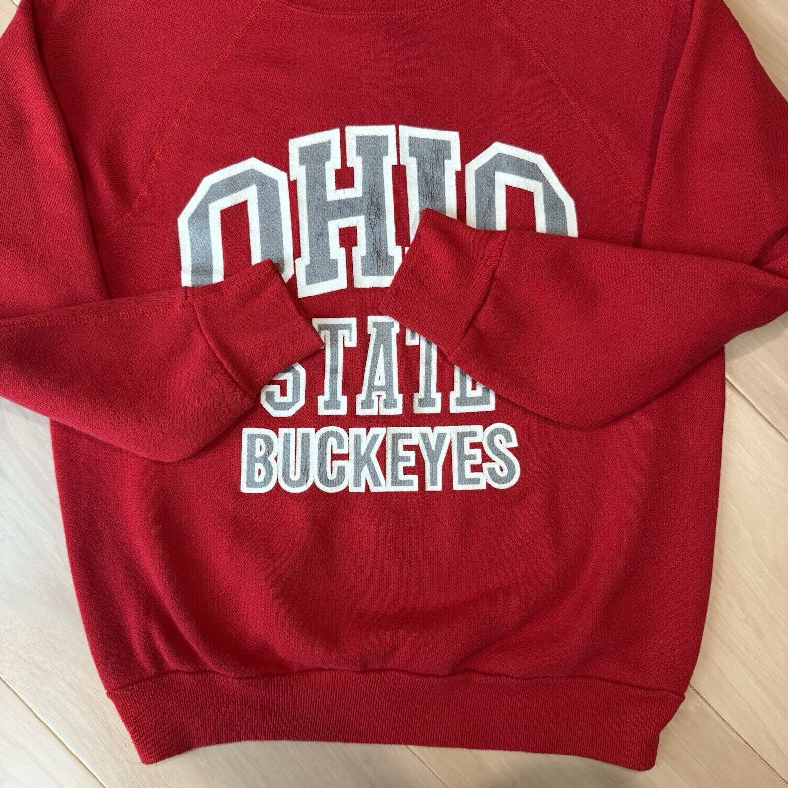 Vintage Vintage Ohio State Buckeyes Sweatshirt M Red 80s Fleece Size US M / EU 48-50 / 2 - 4 Thumbnail