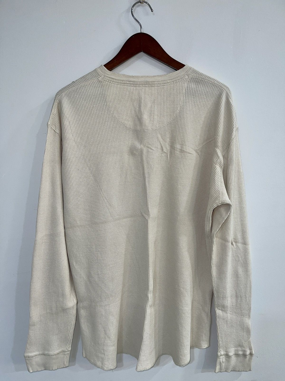 Levi's VINTAGE LEVIS COTTON LONG SLEEVE HENLEY SHIRT OATMEAL BROWN Size US XXL / EU 58 / 5 - 11 Thumbnail