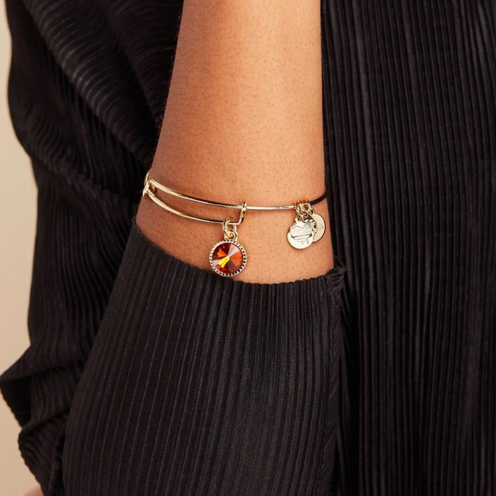 Other Alex and Ani Charm Bracelet November Topaz Birth Stone Size ONE SIZE - 2 Thumbnail